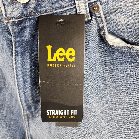 Lee Jeans Mens 34x32 Blue Straight Fit Comfort Stretch Denim NWT - Picture 6 of 12